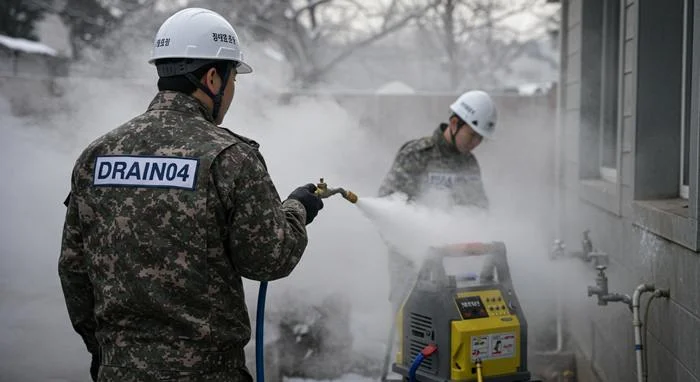 송내동 해빙 하수도 배관 업체 녹여서 새 배관처럼 통수