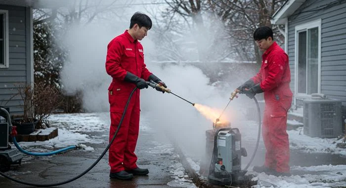 심곡동 수도 동파 녹임 해빙 겨울철 하수구 지킴이