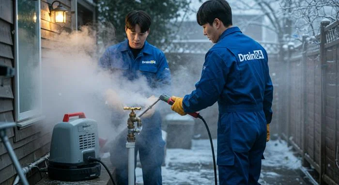 범박동 언 수도 녹임 해빙 업체 하수구 얼었을 때 복구 완료