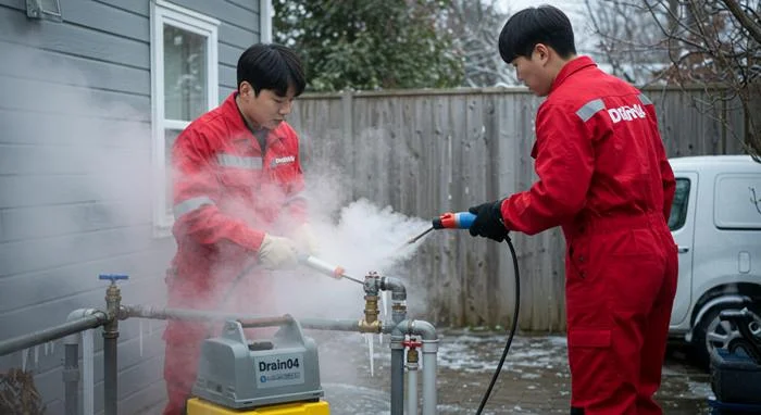 범박동 언 수도 녹임 해빙 업체 하수구 얼었을 때 복구 완료