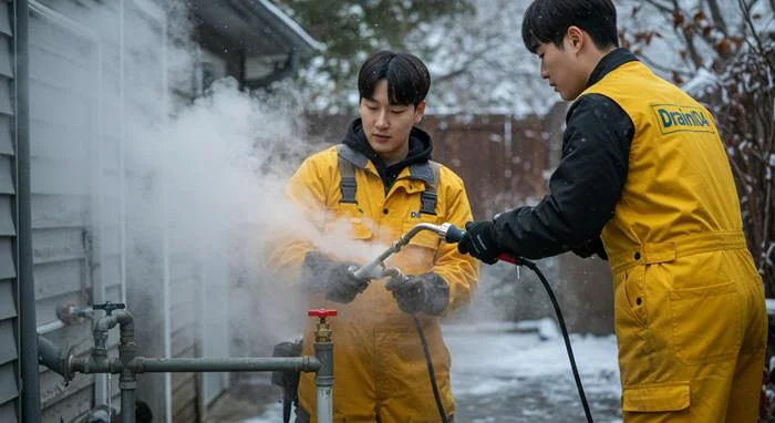 옥길동 수도관 동파 하수구 꽁꽁 언 마음까지 녹여