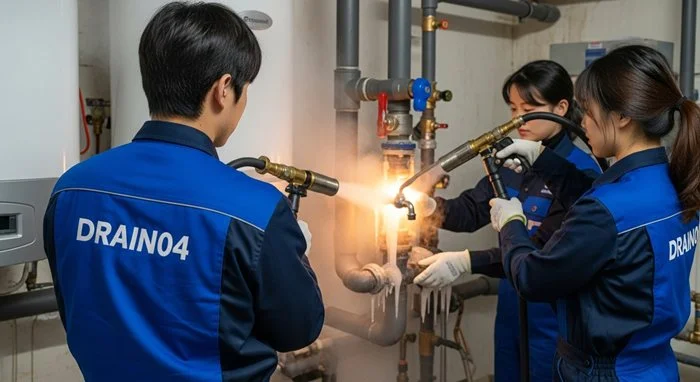 원미구 수도관 동파 하수구 녹여서 막힌 속까지 후련