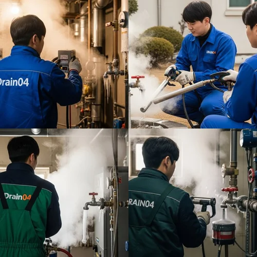 오정구 언수도 녹임 하수구 녹여서 시원하게 뚫어