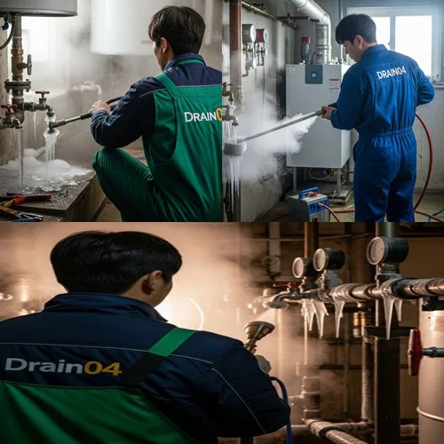 오정구 언수도 녹임 하수구 녹여서 시원하게 뚫어