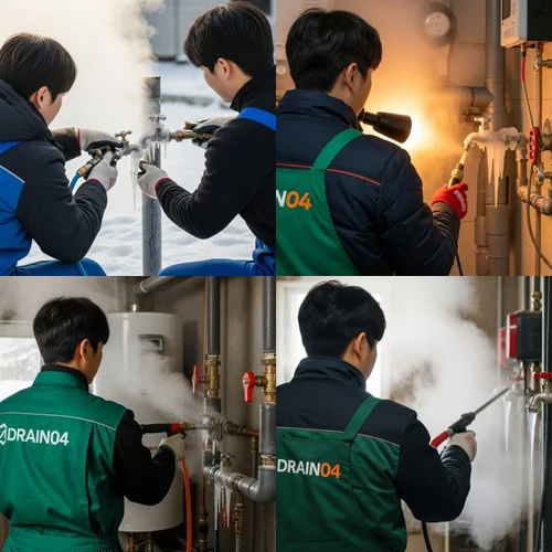 대장동 수도 동파 녹임 해빙 해빙 작업 안전하게 진행