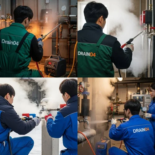 오정구 하수구 해빙 얼었을때 겨울철 하수구 걱정 끝