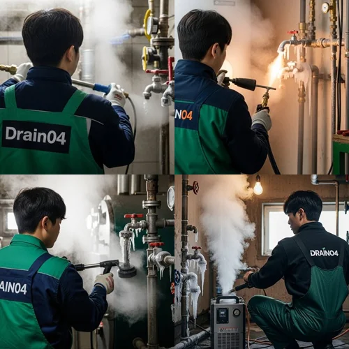 오정구 하수구 해빙 얼었을때 겨울철 하수구 걱정 끝