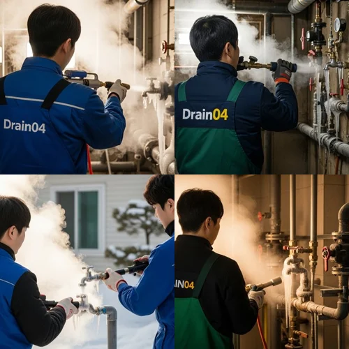 겨울철 하수구를 지키는 용사들