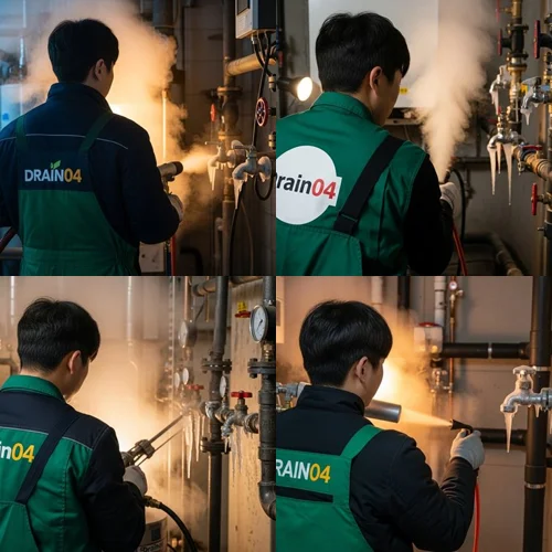 도당동 수도관 동파 하수구 동파로 인한 불편함 해소