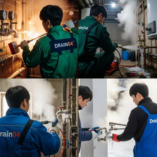 원미동 수도 동파 녹임 해빙 빠르게 녹여서 복구 완료