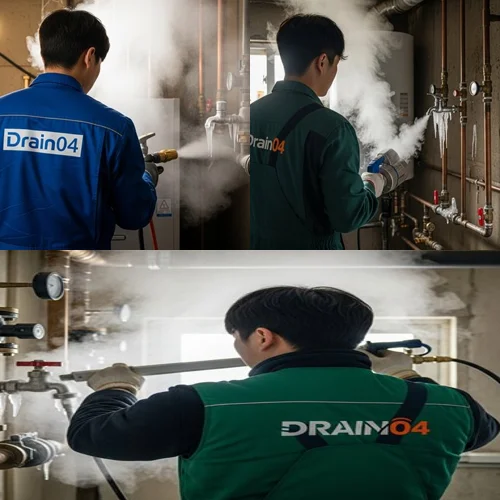 오정구 하수구 해빙 얼었을때 하수구 막힘까지 시원하게