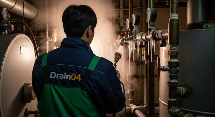 약대동 수도관 동파 하수구 녹여서 새것처럼 복구