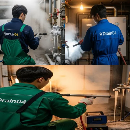 오정동 해빙 하수도 배관 업체 꽁꽁 언 배관 시원하게 녹여