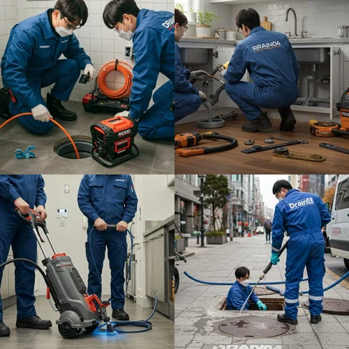 송내동 싱크대 막힘 배수구, 1층 상가 역류 드디어 뚫었어요! (만세)