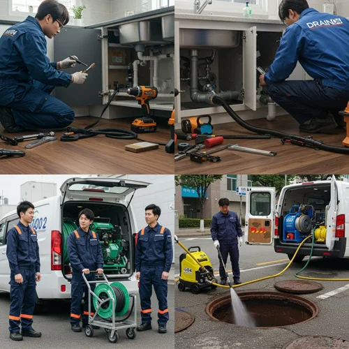 오정동 싱크대 막힘 배수구, 물류창고 배관 막힘 신속 해결 완료!