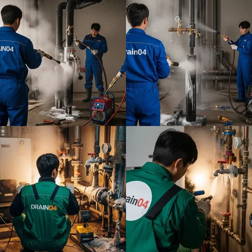 부천시 수도관 동파 하수구 꽁꽁 언 배관은 저희에게