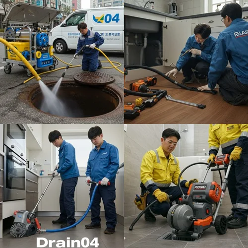 부천 (원미구) 심곡동 하수구 뚫음 하수도막힘 처리