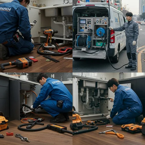 빌라 주차장 맨홀 역류엔? 계수동 변기 막힘 수리