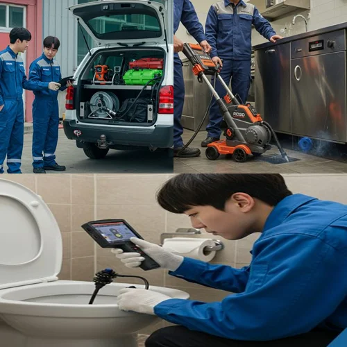 소사구 하수구 뚫음 하수도 소사본동괴안동 빌라 역류 해결