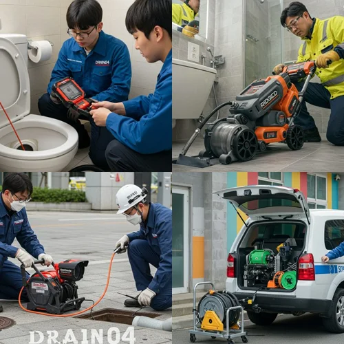 부천 싱크대 막힘 배수구 석션 작업