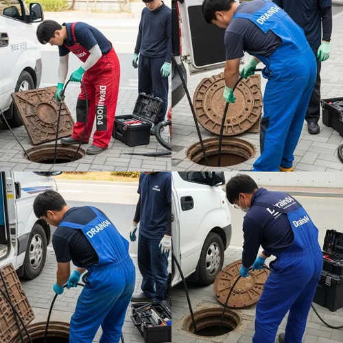 도당동 하수도막힘 장미공원