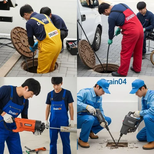 춘의동 배수구막힘 탕비실 바닥