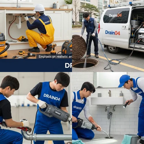 춘의동 배수구막힘 탕비실 바닥