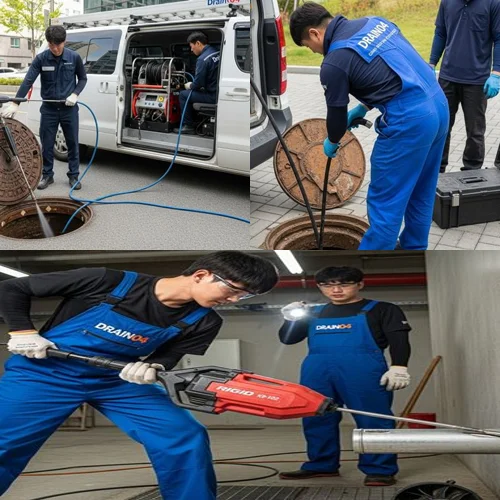 작동 하수구뚫음 가든 식당