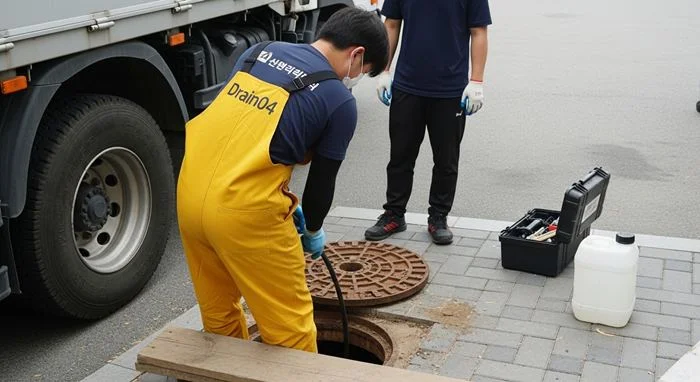 오정구 하수구 고압세척 오수관 세척