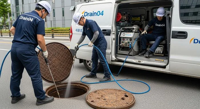 소사동 하수구 고압세척 맨홀 청소