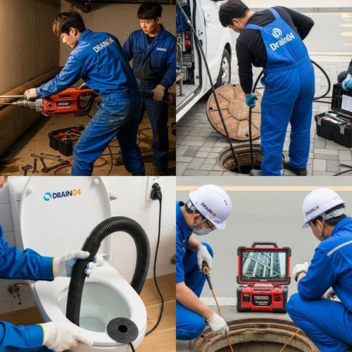 송내동 하수구 고압세척 식당가 배관