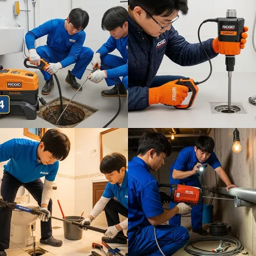 도당동 배수구막힘 빌라 주차장