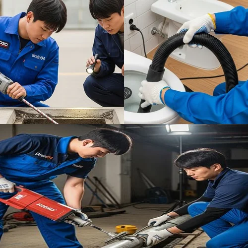 도당동 배수구막힘 빌라 주차장