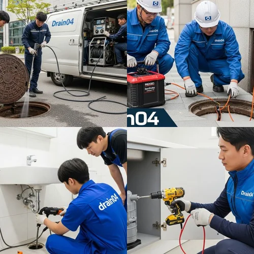 도당동 하수구 고압세척 공장 하수구
