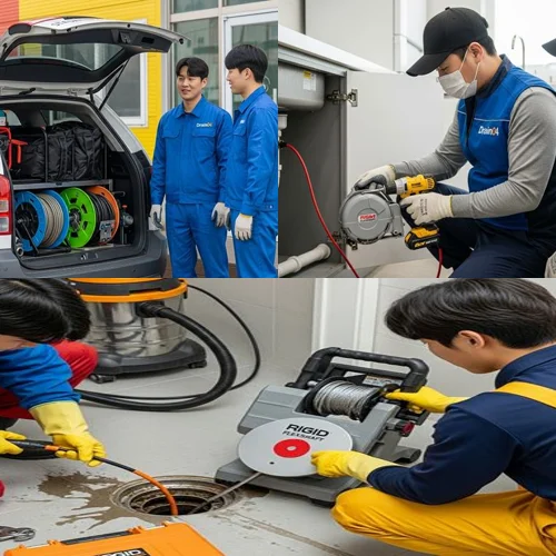 도당동 하수구 고압세척 공장 하수구