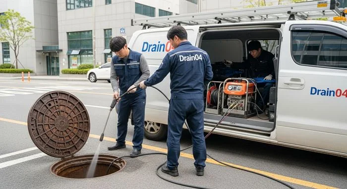부천 상동 하수구 고압세척 아파트 횡주관