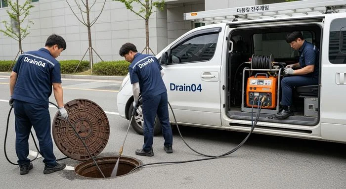 오정구 하수구 고압세척 공장 배관